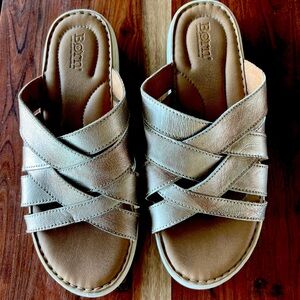 Born size 10 metallic sandals